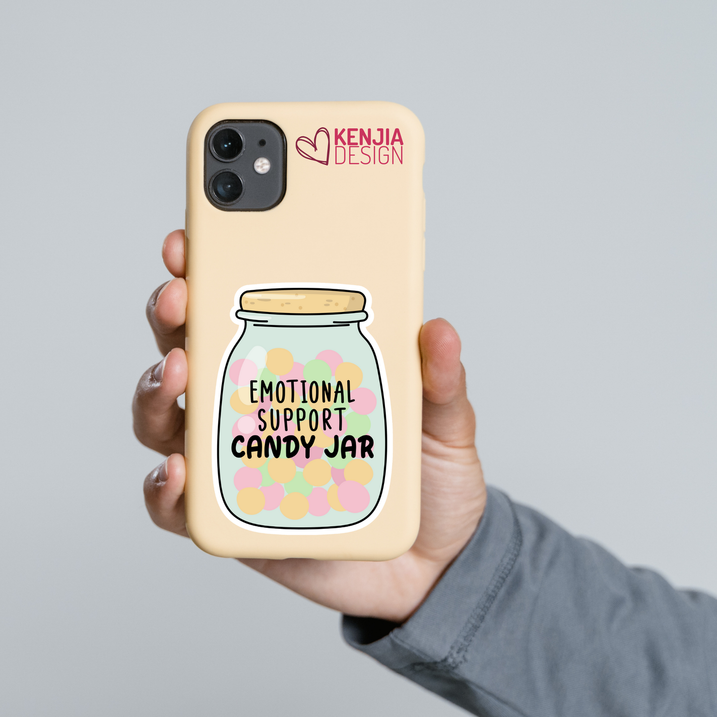 Emotional Support Candy Jar Funny Stickers and Magnets: Matte / 2'' Stickers