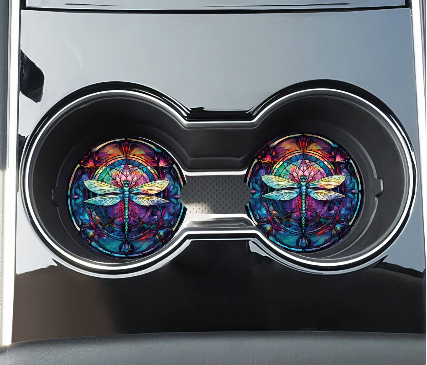 Dragonfly Car Coasters - Neoprene Set of 2