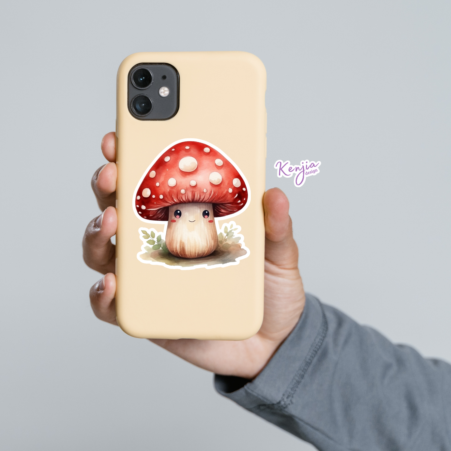 Cute Kawaii Mushroom Stickers / Waterproof: Waterproof Matte