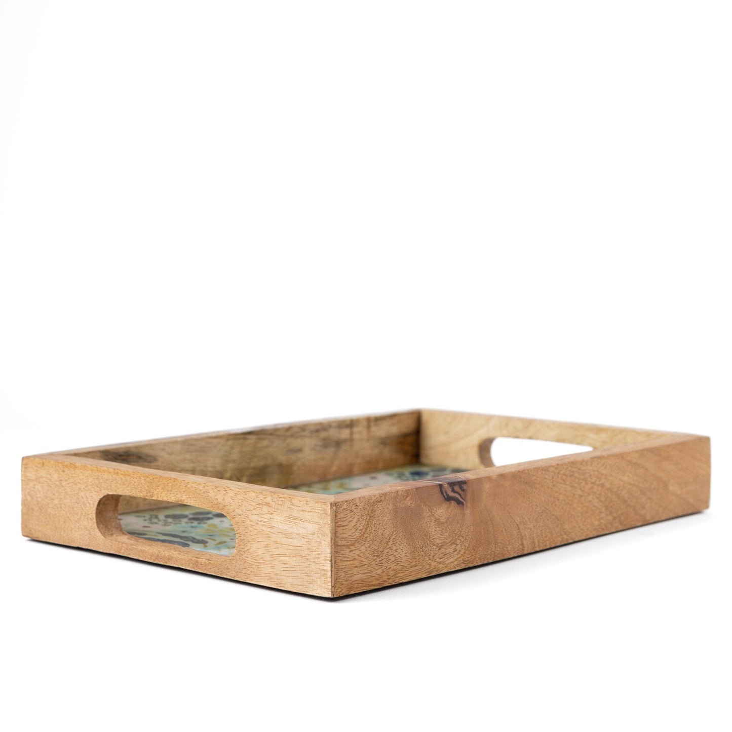 Waterfall Floral Mango Wood Tray