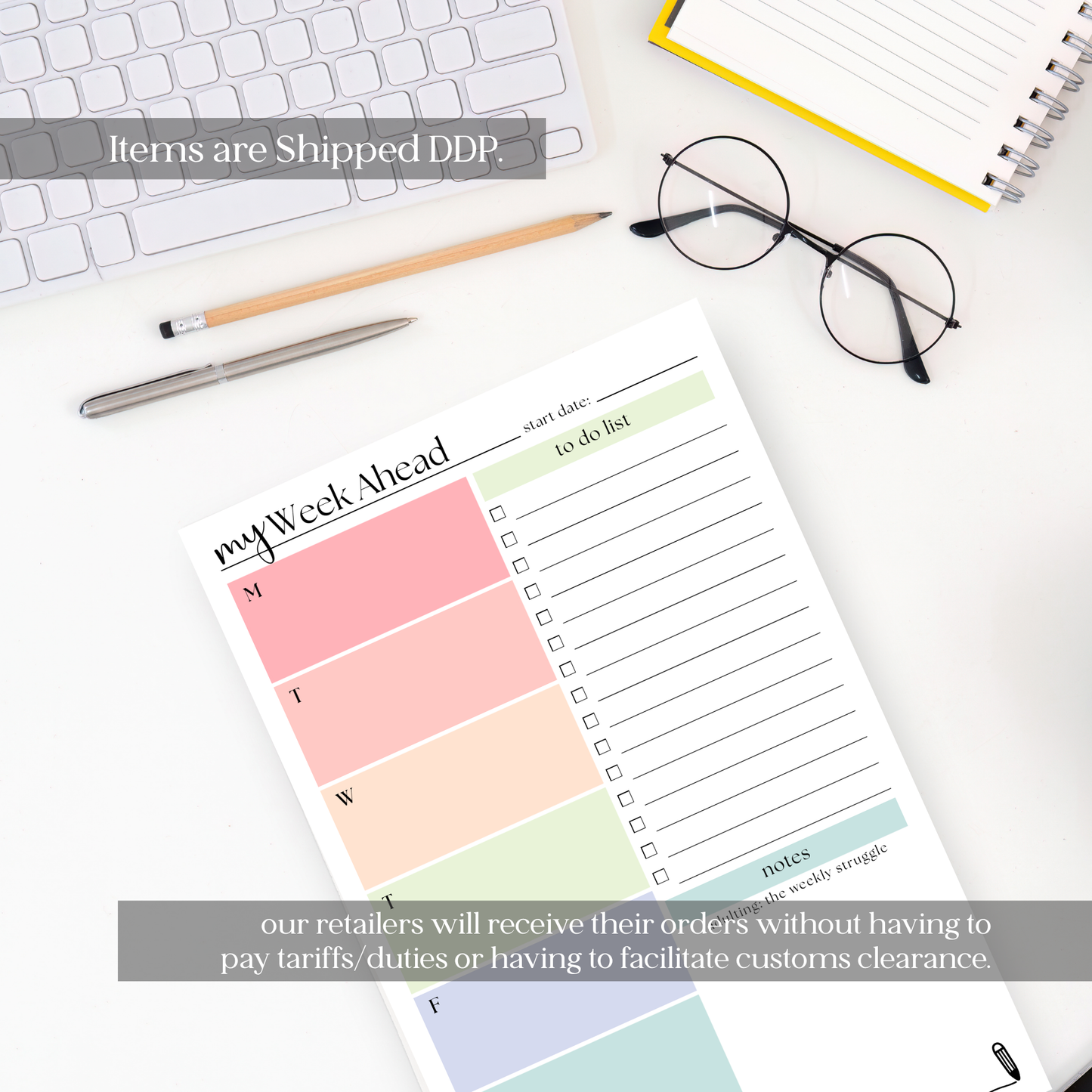 My Week Ahead Daily To-Do List: 50-Page Tear-Off Notepad