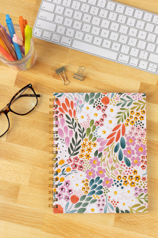 Summer Meadows 7x9 Hardcover Spiral Notebook