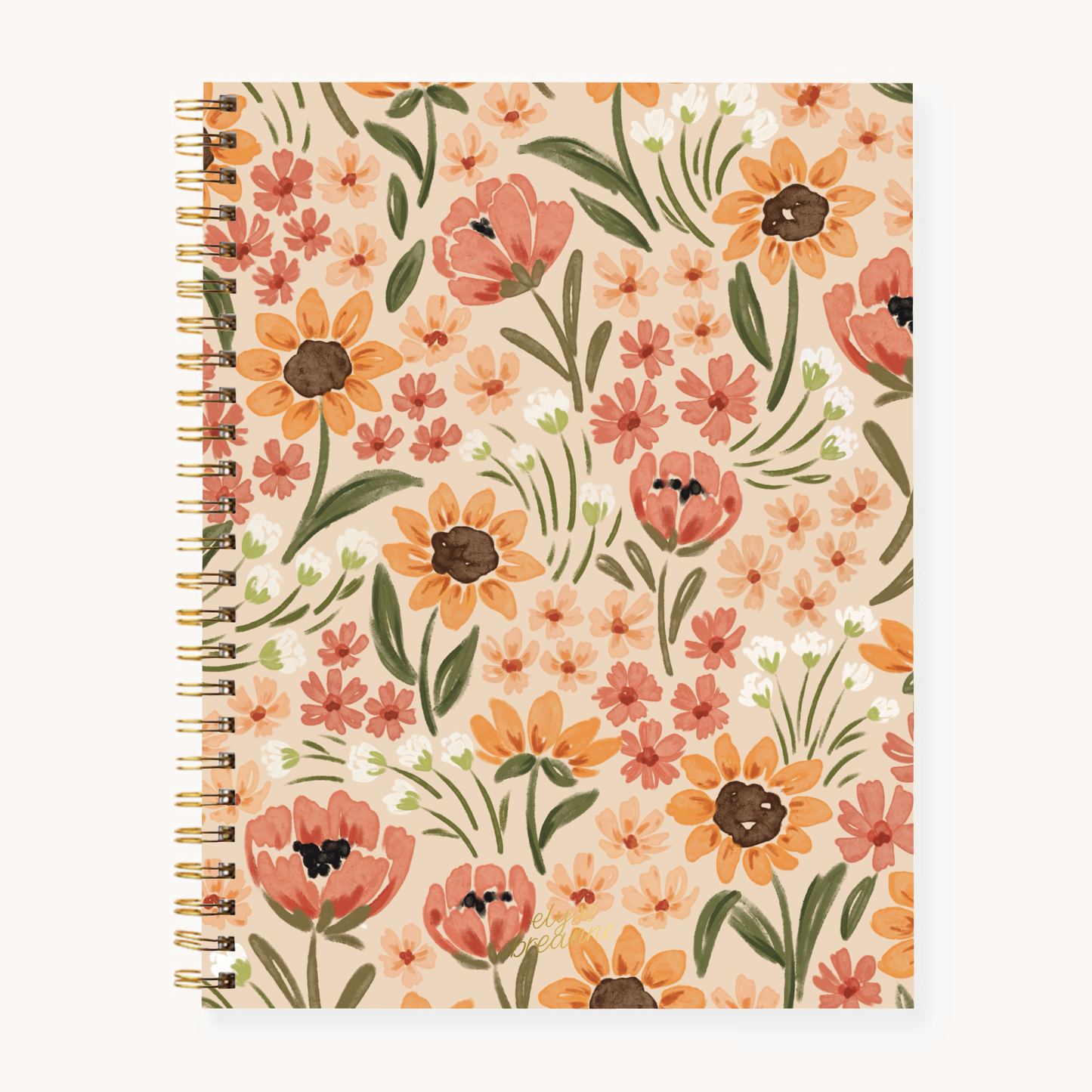 Sunny Poppies Softcover Spiral Notebook