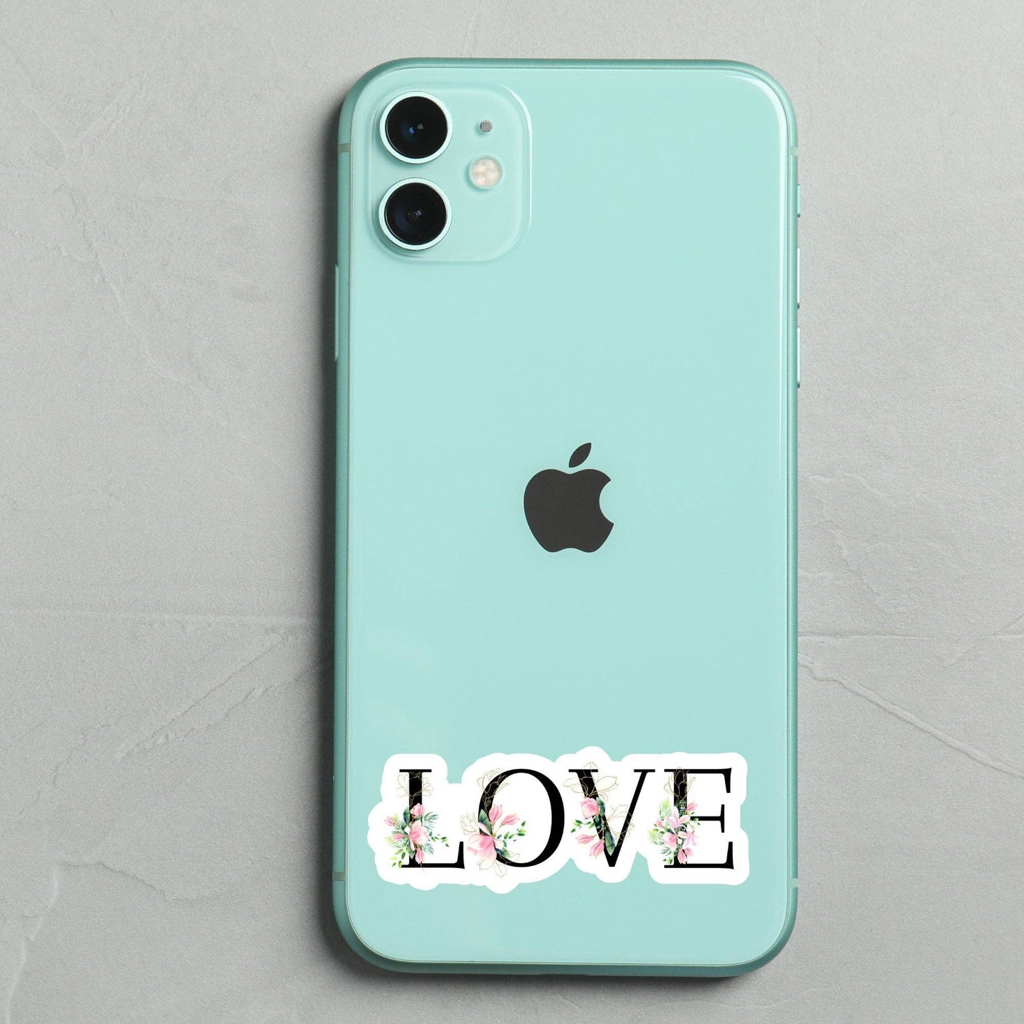 Valentine Love Sticker, Magnolia Floral / Waterproof: Waterproof Matte