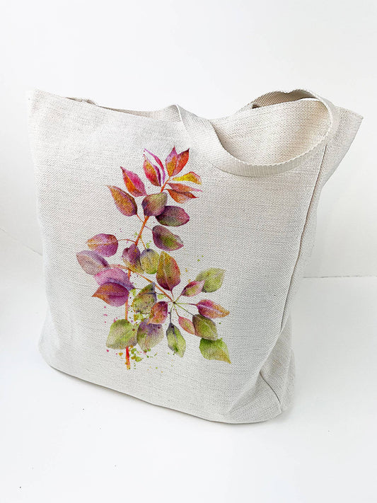 Large Linen/Canvas Tote Bag - Sun Catcher - Plant