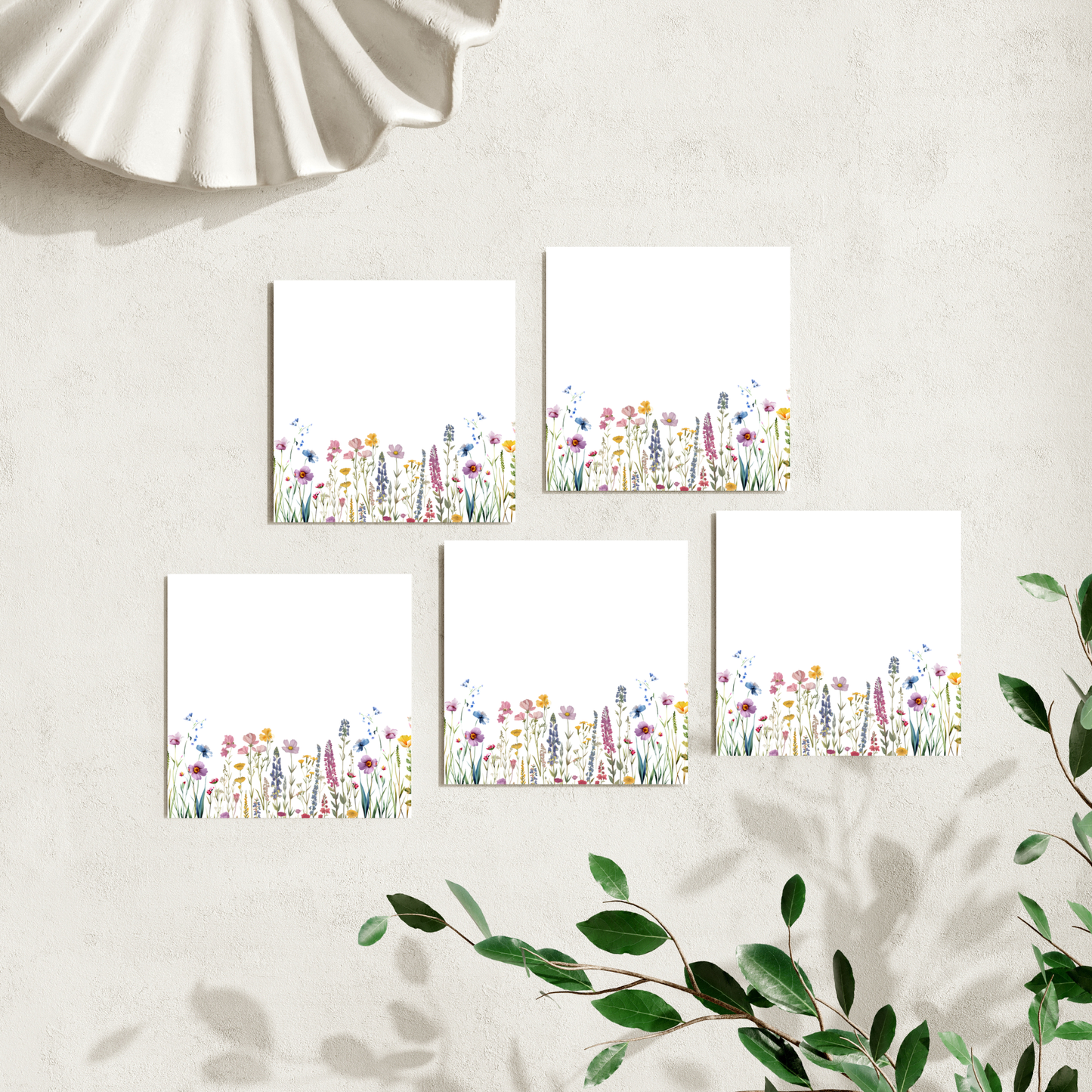 Watercolour Wildflower: 50 Sheet Post-It Note Notepad