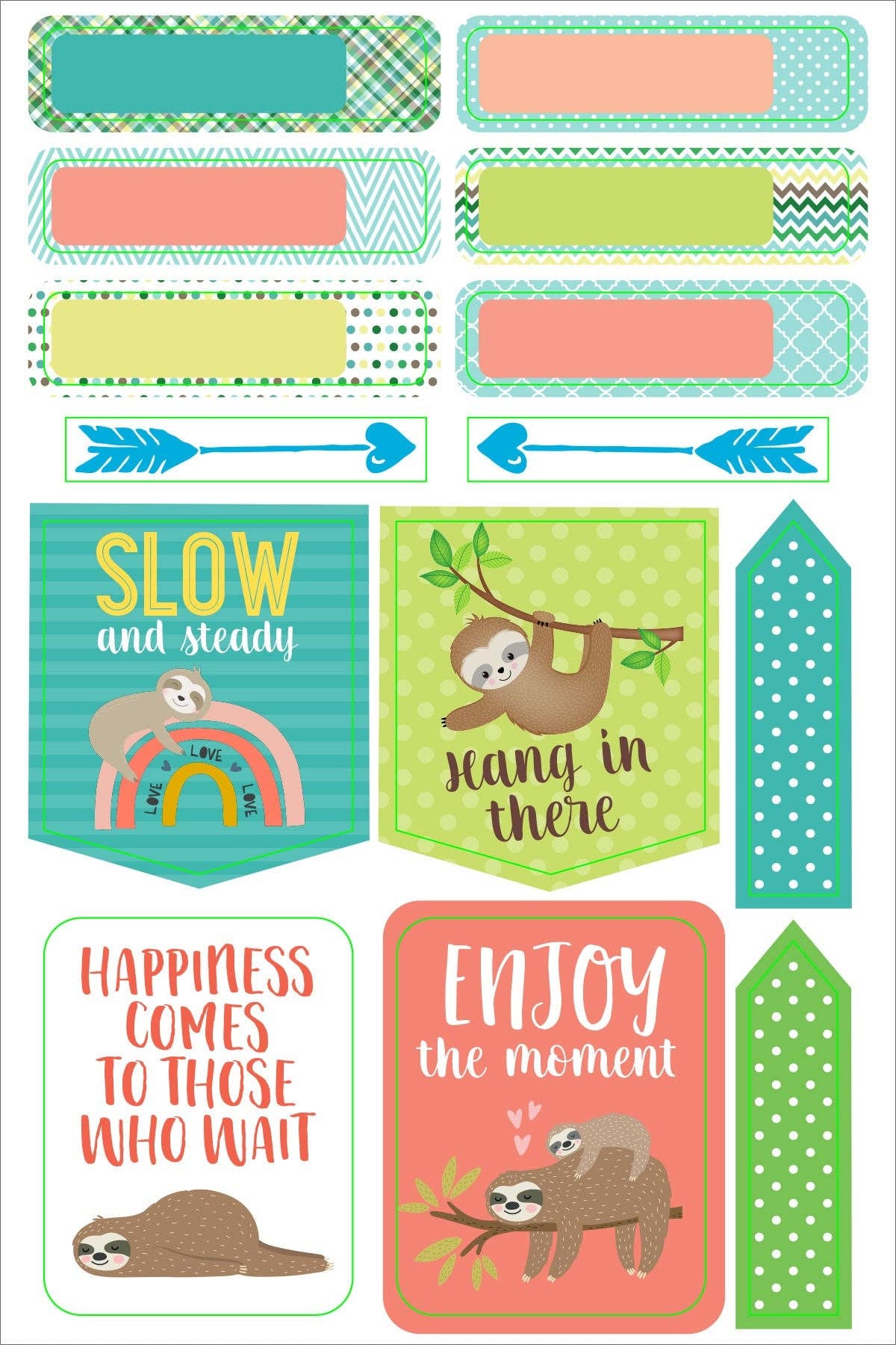 Essentials Sloth Planner Stickers