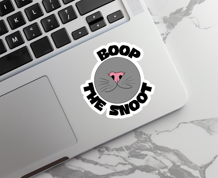 Boop the Snoot | Cat | Animal | Waterproof Sticker | 2.5"