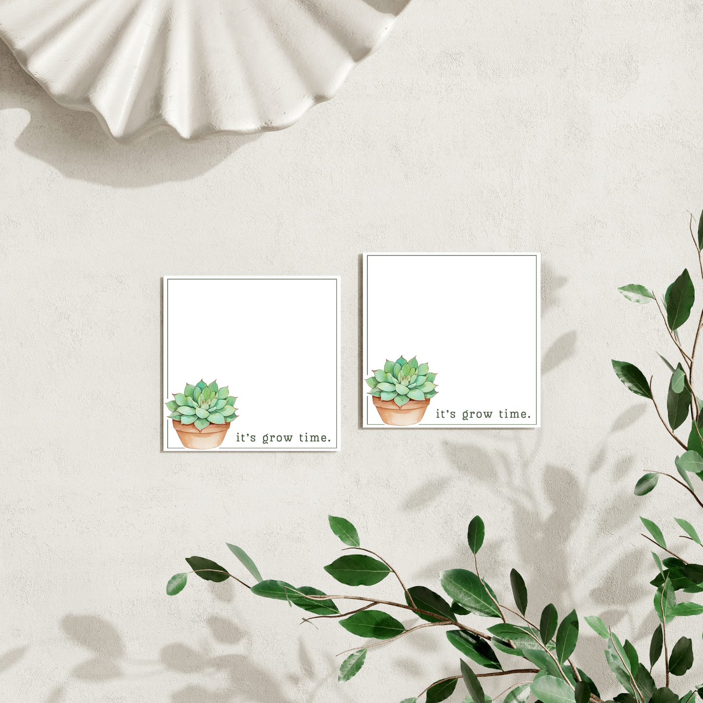 Succulent Plant Lovers: 50 Sheet Post-It Note Notepad