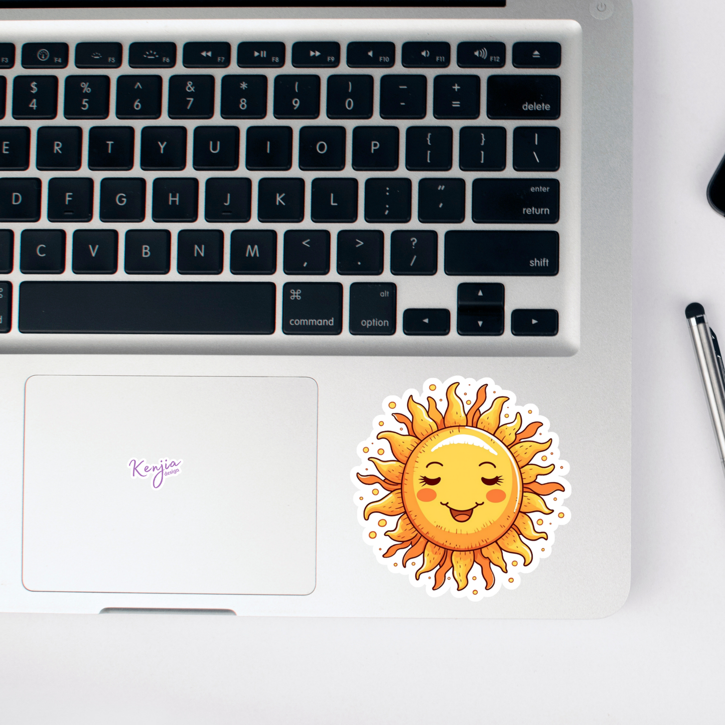 Cute Kawaii Happy Sun Stickers / Waterproof: Waterproof Matte