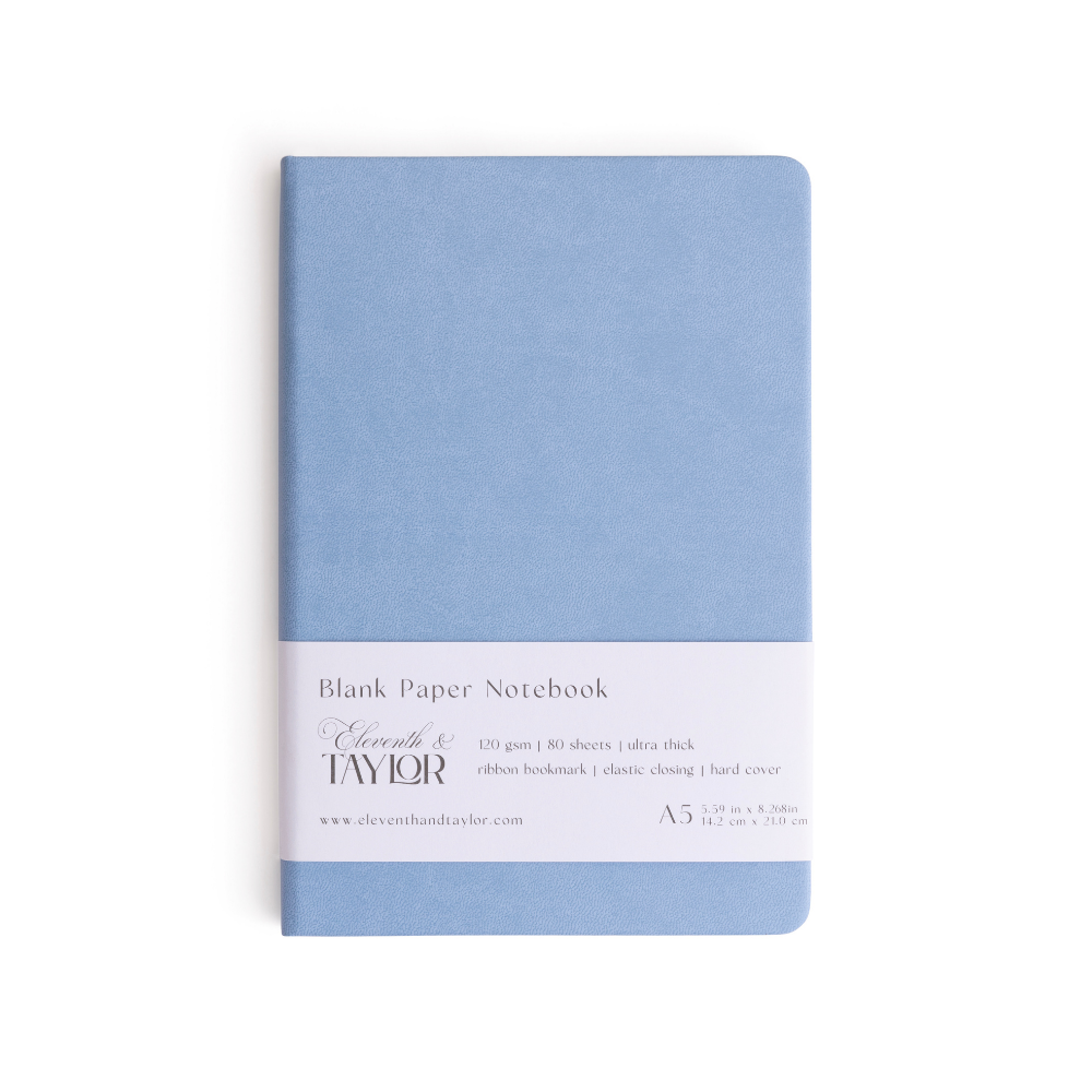 160 Page A5 Blank Journals: 120 GSM Thick Blank Card Stock: Pink