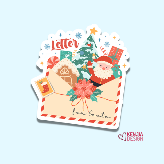 Letter for Santa Claus / Christmas Stickers and Magnets: Matte / 3'' Stickers